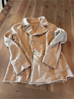 Frank & Eileen Beige Double-Breasted Blazer Jacket